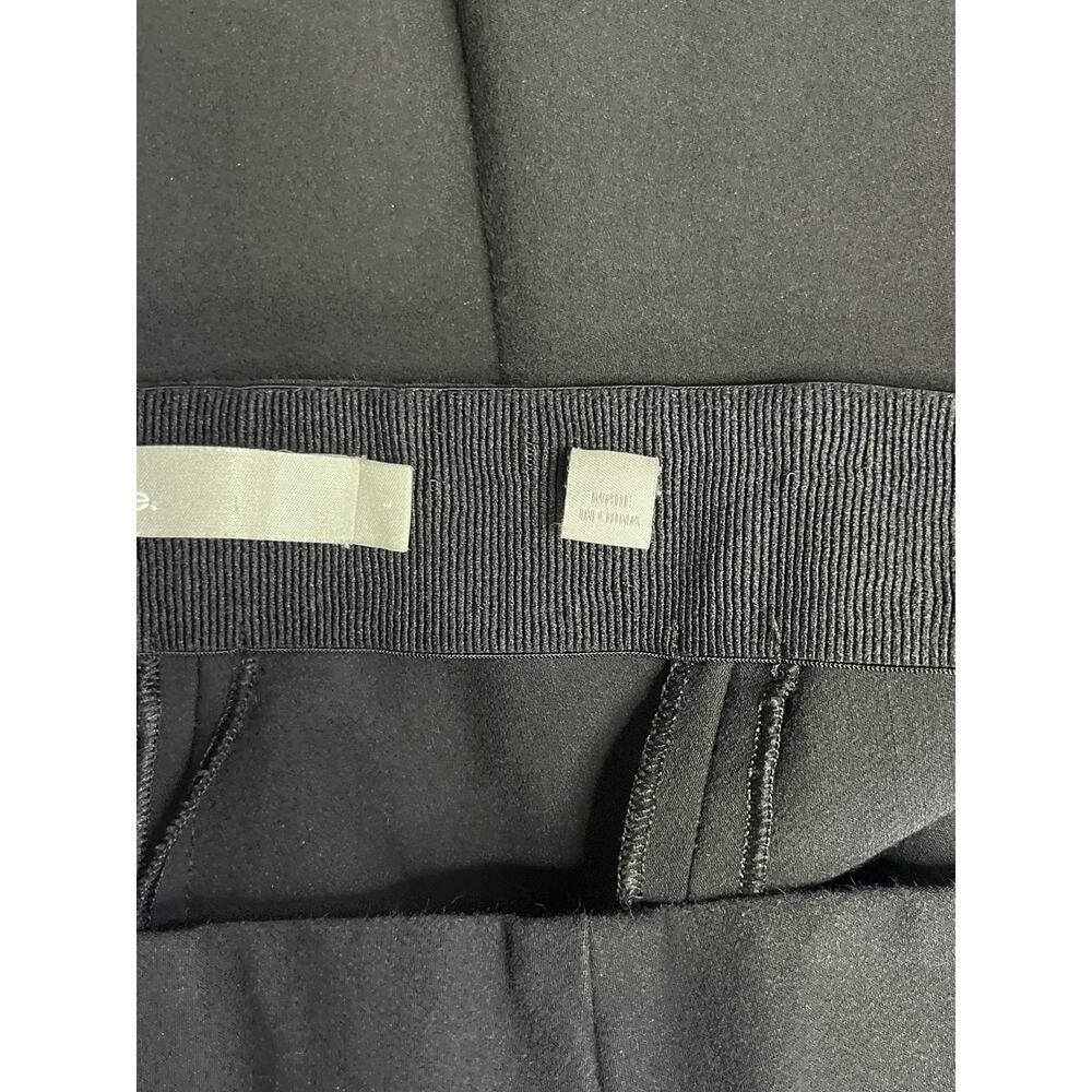 Vince Black Knit Pull On Straight Leg Pants Women Size Large Stretch Minimalist - Picture 5 of 12